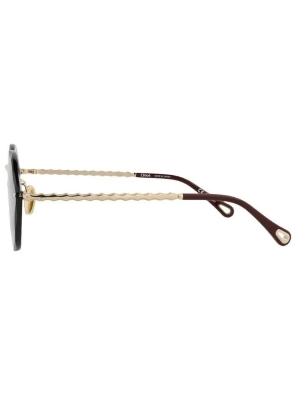 New Chloé Womens Cat Eye Gold Gold Grey Fashion Designer Sunglasses